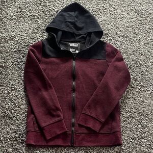 Children’s Urban Pipeline Burgundy & Black Full Zip Hoodie (L)